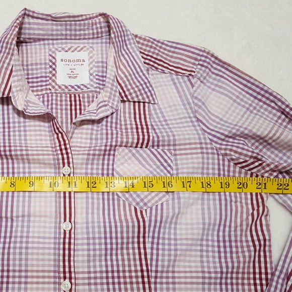 Women´s Sonoma Life + Style Pink Button Down Shirt - Picture 8 of 16